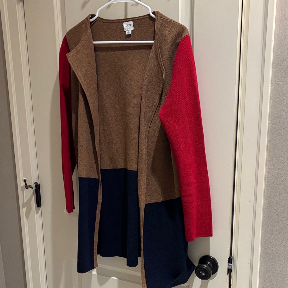 J. Crew color block Knot Cardigan Sweater (S)